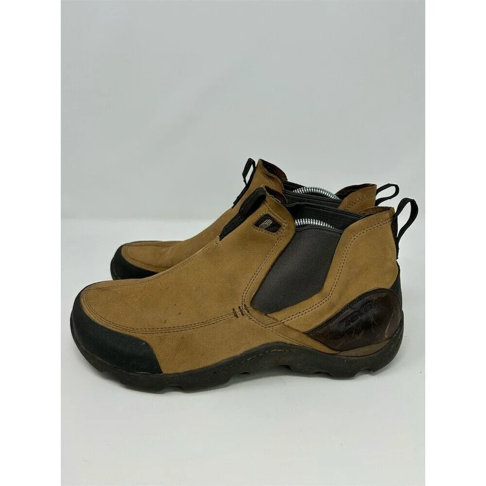 Teva Men's Chelsea Pull-On Boots Brown Waterproof Rugged Sole Outdoor Size 10.5